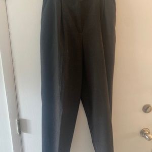 Charcoal Gray Straight leg pants 100% fine wool, fully lined